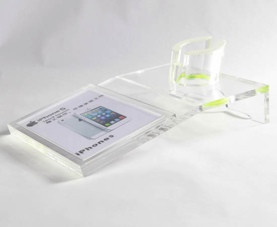 Cell phone display stand with price holder